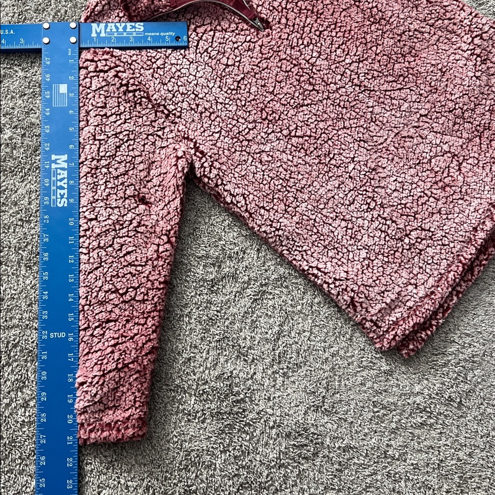 Harry Potter Hogwarts Burgundy Sherpa 1/4-Zip Pullover Sherpa Sweatshirt Youth S - Picture 6 of 8